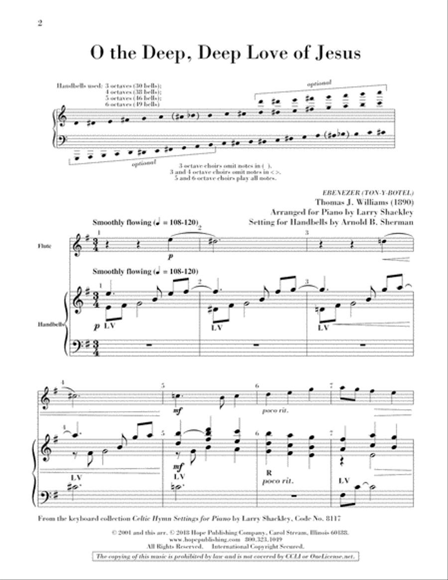 O The Deep, Deep Love of Jesus Flute scores gallery preview page 2