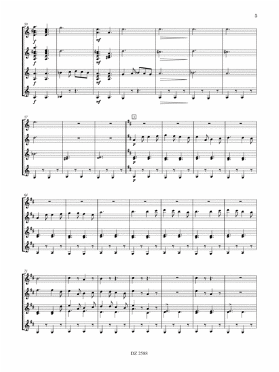 St. Paul’s Suite Guitar Ensemble scores gallery preview page 5