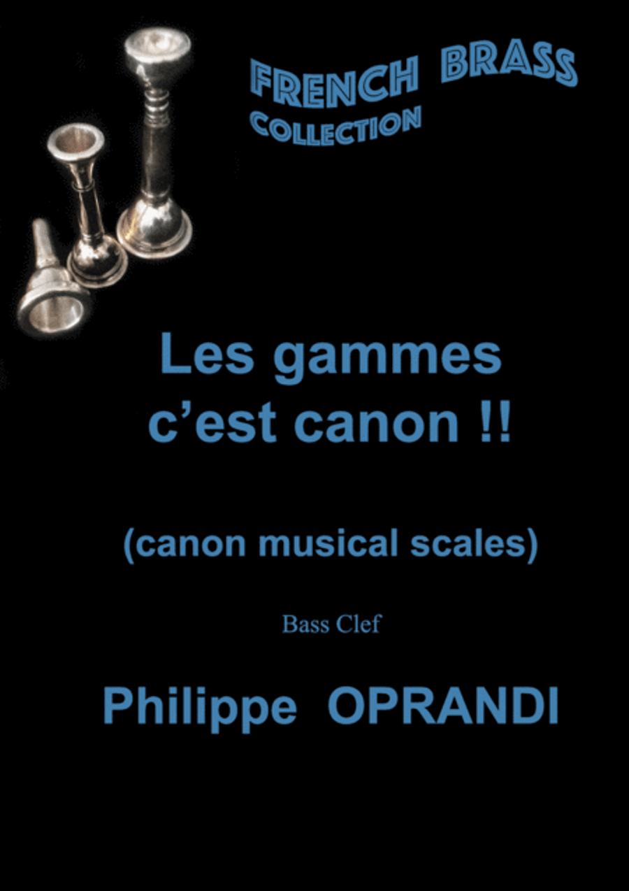 Les gammes c'est canon - Canon musical scales - Bass clef Brass Duet scores gallery preview page 1