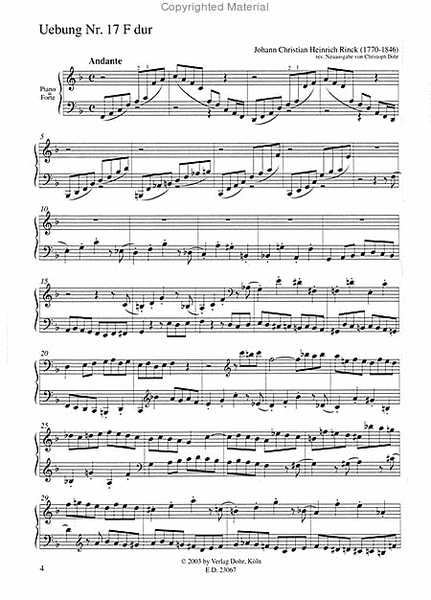 Exercices à deux Parties, Heft 2 op. 67,17-30 -dans tous les tons pour le Pianoforte- (30 zweistimmige Übungen durch alle Tonarten)