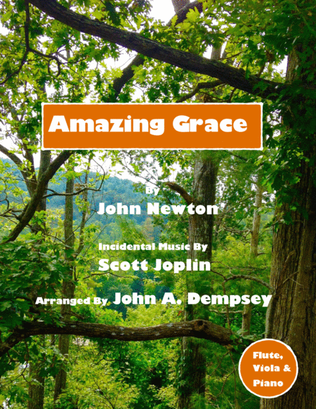 Book cover for Amazing Grace / The Entertainer (Trio for Flute, Viola and Piano)
