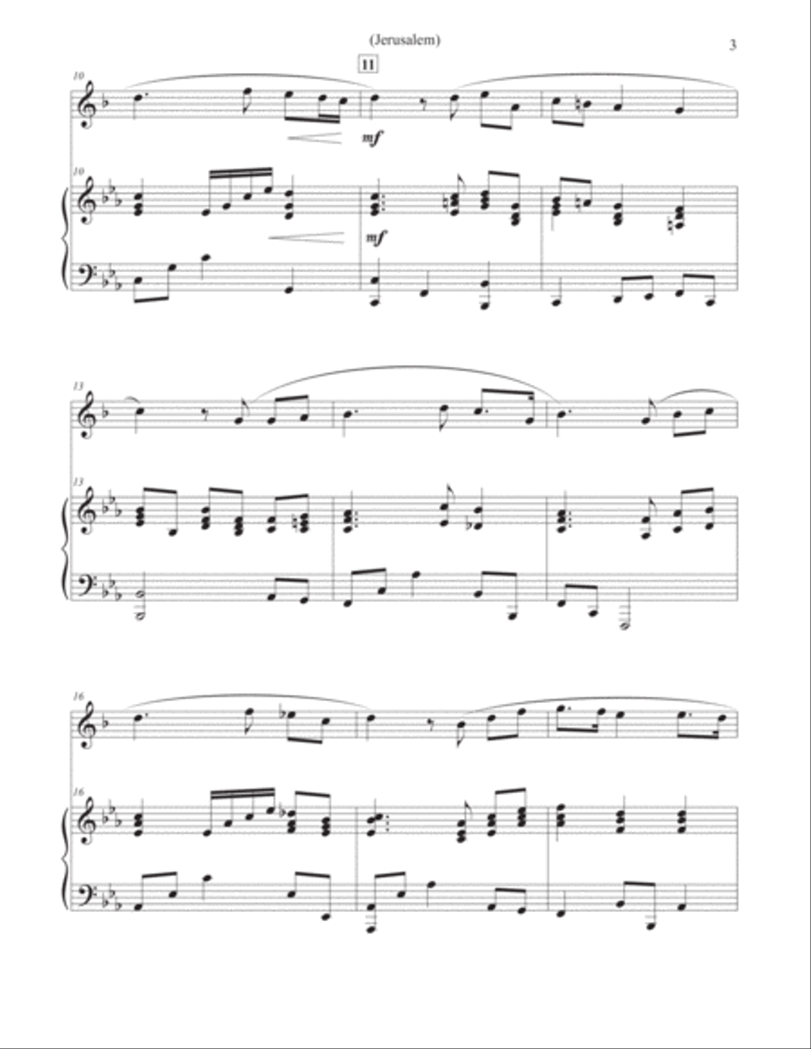 Jerusalem - Trumpet & Piano Trumpet scores gallery preview page 3