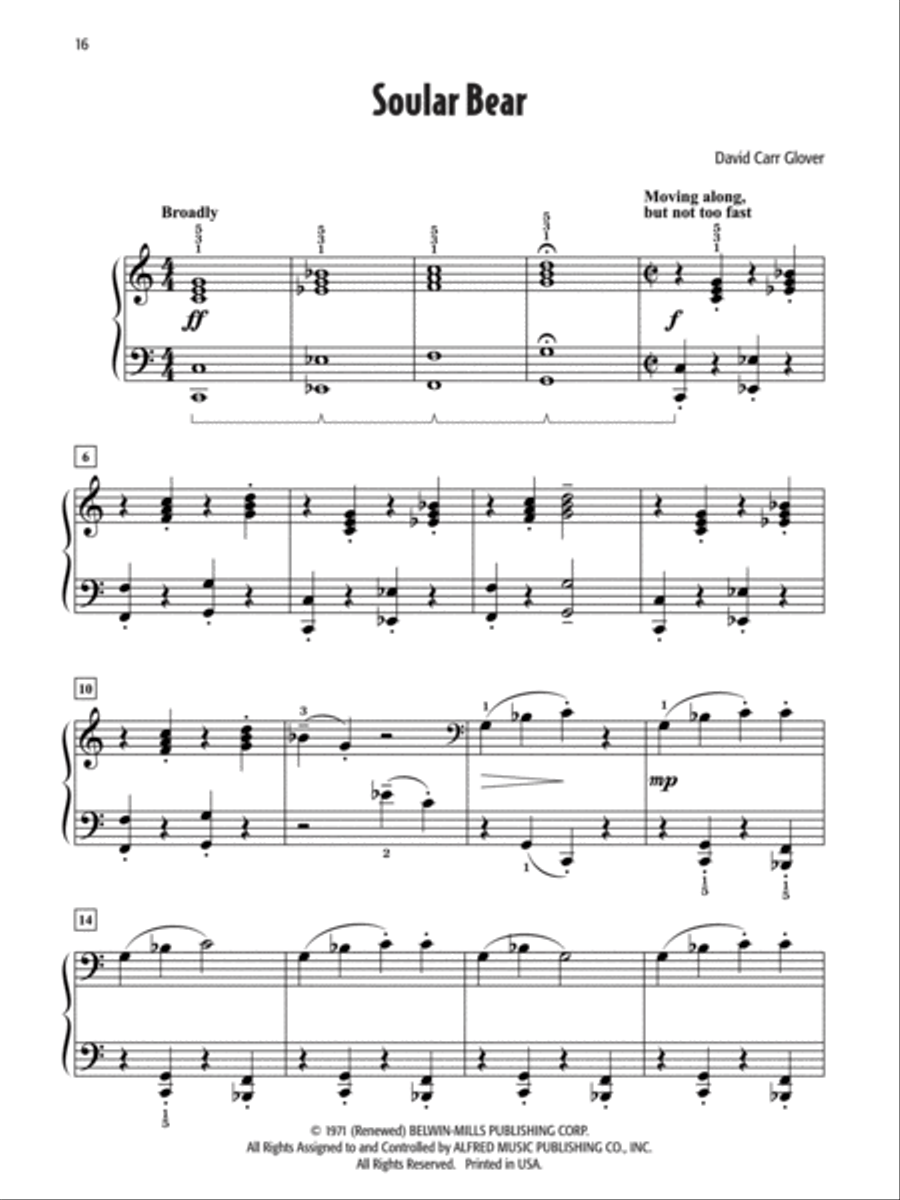 David Carr Glover's Favorite Solos, Book 2 Piano Method scores gallery preview page 2