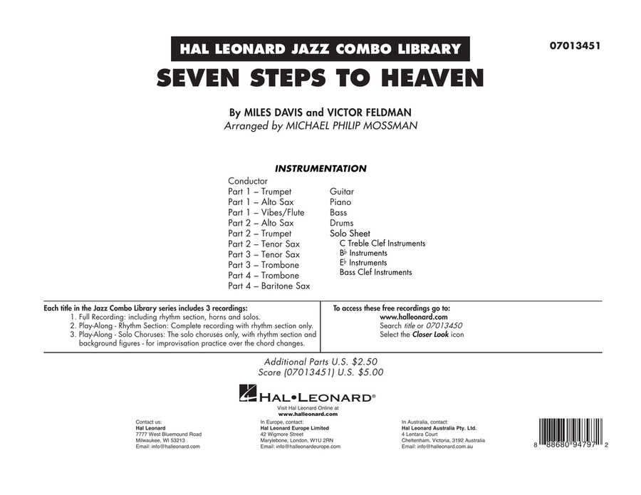 Seven Steps to Heaven (arr. Michael Philip Mossman) - Conductor Score (Full Score)