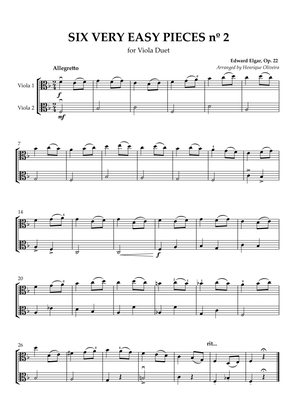 Six Very Easy Pieces nº 2 (Allegretto) - Viola Duet