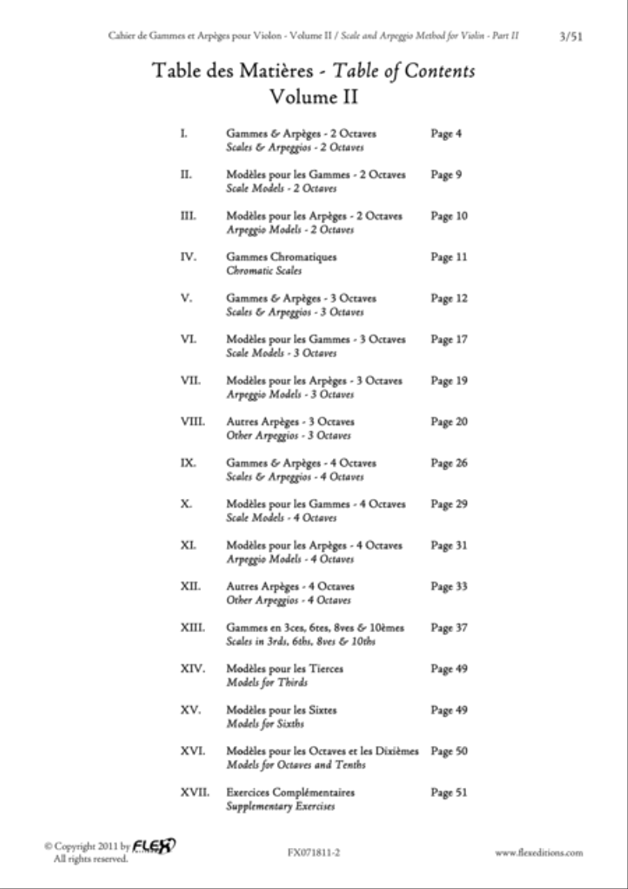 Scales and Arpeggios Method for Violin Part II Violin scores gallery preview page 5