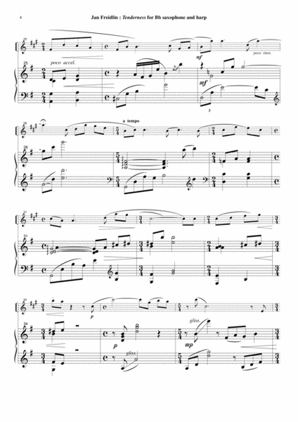 Jan Freidlin: Tenderness for Bb soprano or tenor saxohone and harp
