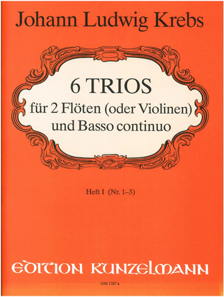 6 Trios for 2 flutes and basso continuo, Volume 1