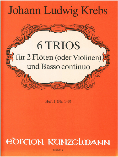 6 Trios for 2 flutes and basso continuo, Volume 1