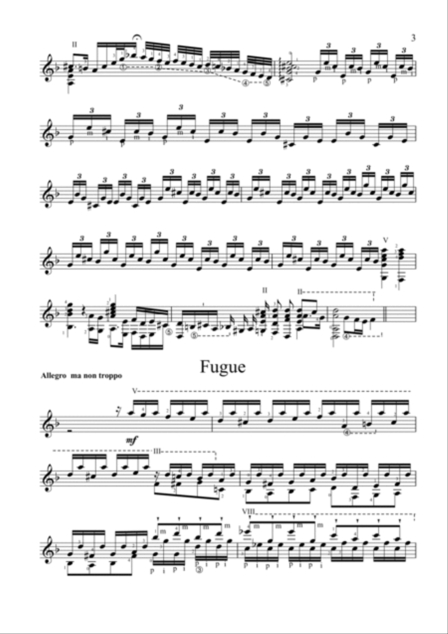 Toccata and Fugue in D minor (BWV 565) Acoustic Guitar scores gallery preview page 3
