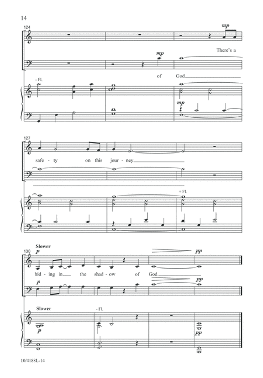 Hiding in the Shadow of God 4-Part scores gallery preview page 15