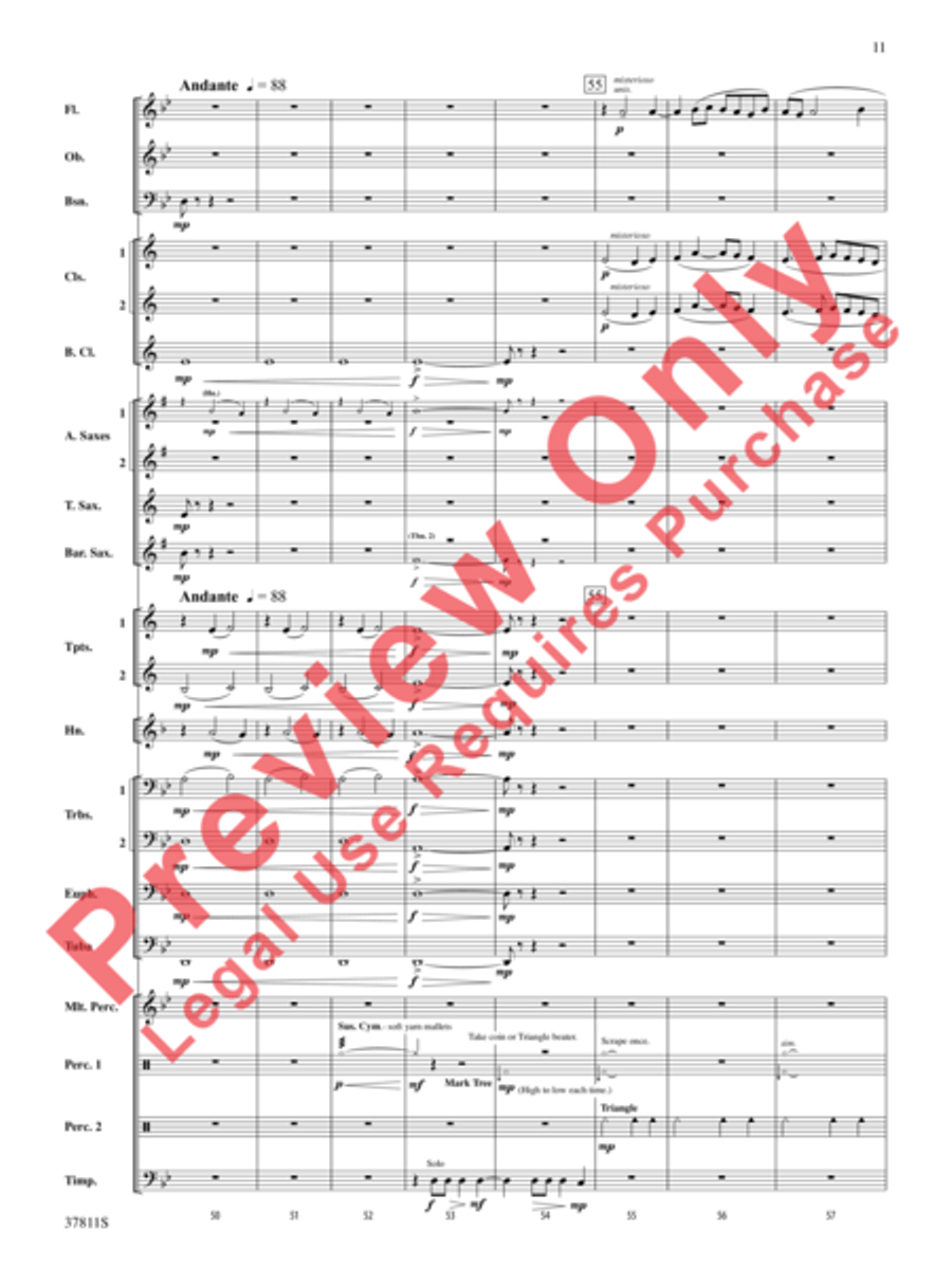 Desperate Pursuit Concert Band scores gallery preview page 12