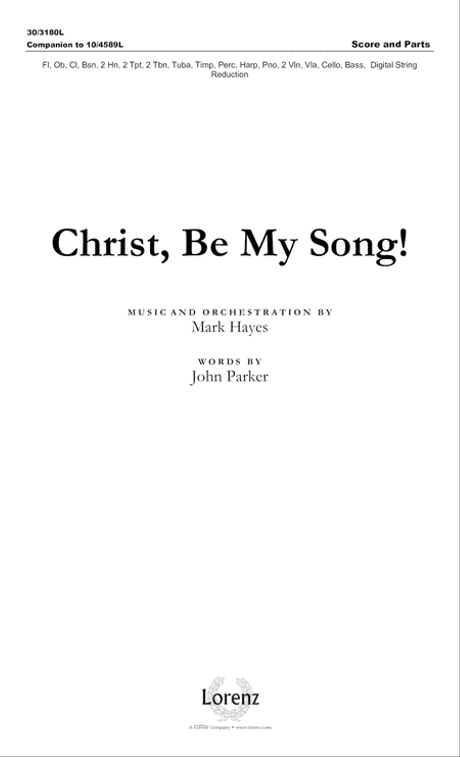 Christ, Be My Song! - Orchestral Score Full Orchestra scores gallery preview page 1
