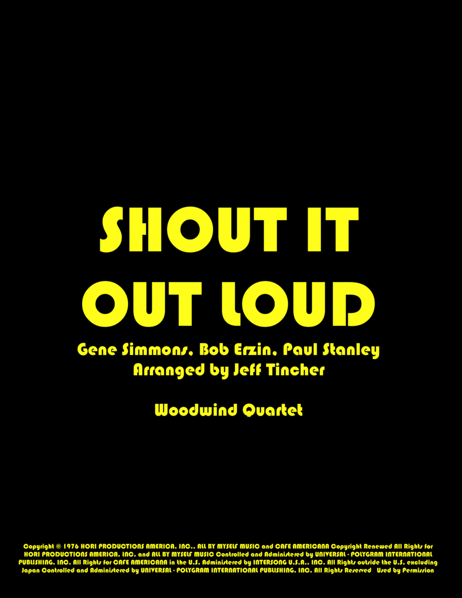 Shout It Out Loud Woodwind Quartet scores gallery preview page 1