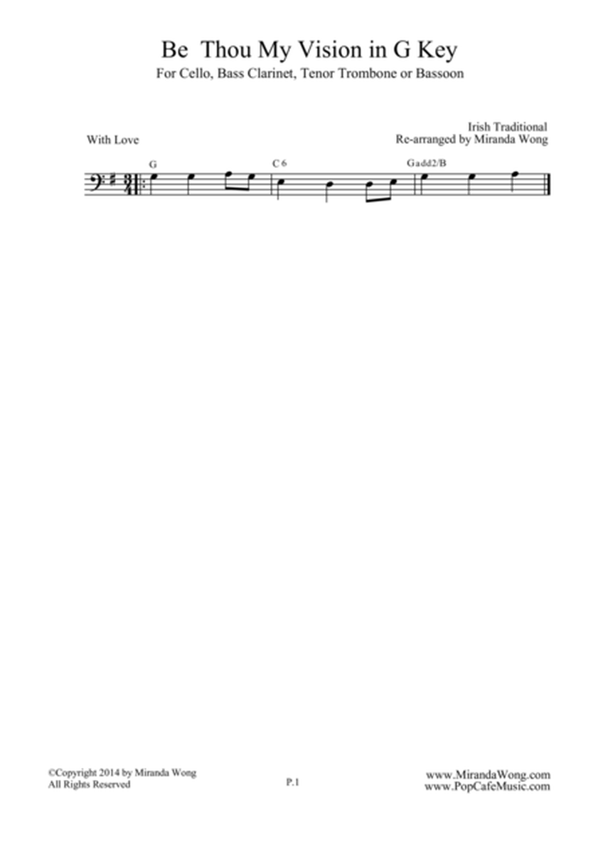 Be Thou My Vision - For Tenor Trombone Solo in G Key image number null