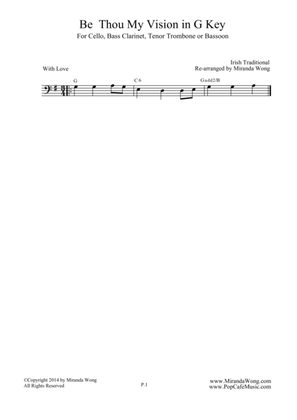 Be Thou My Vision - For Tenor Trombone Solo in G Key