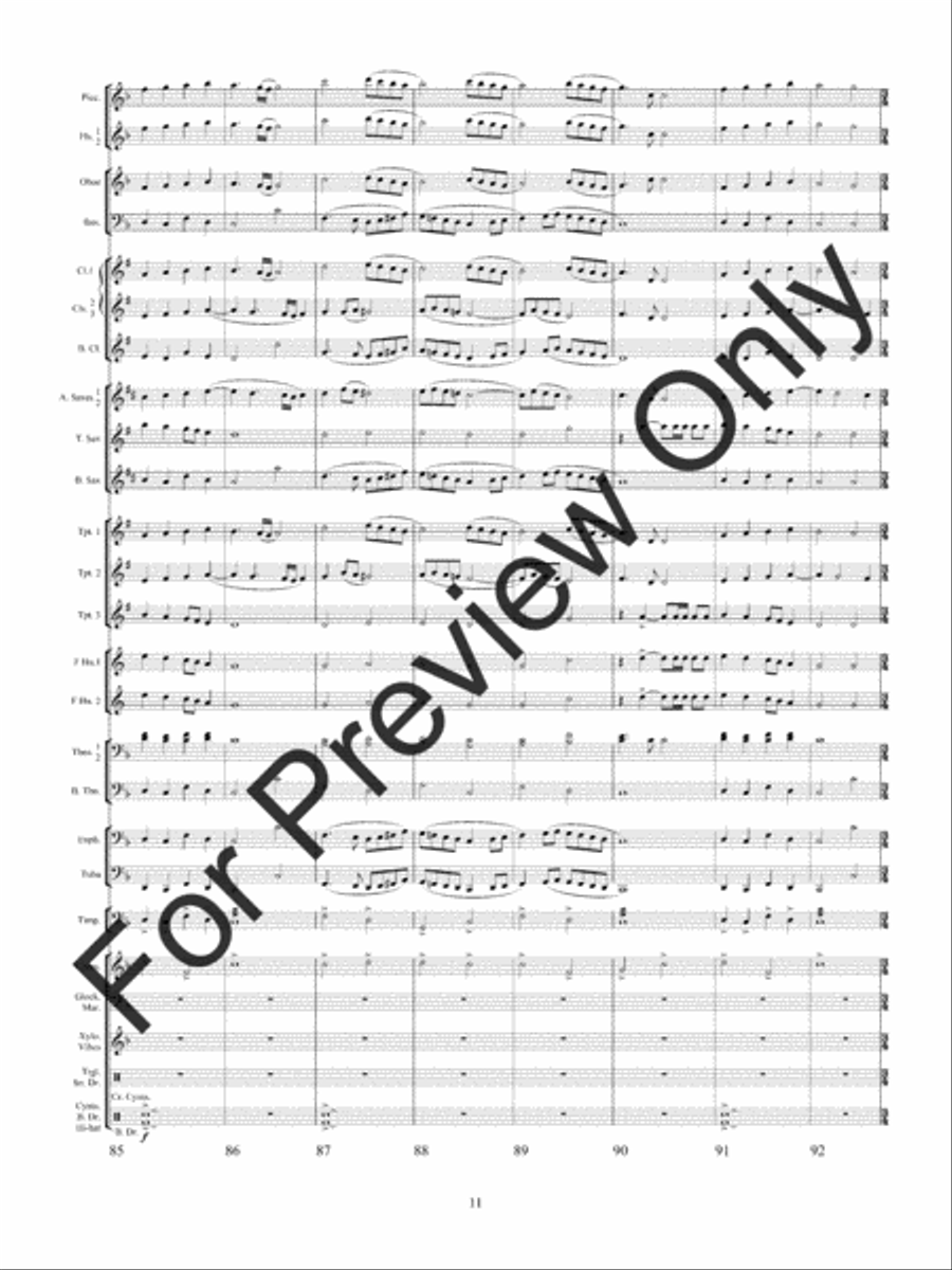Christmas On The Town Square (Score) Concert Band scores gallery preview page 14
