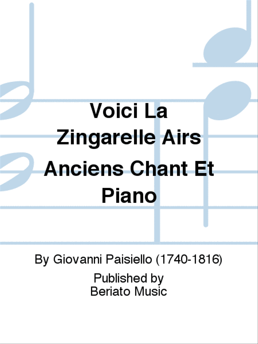 Voici La Zingarelle Airs Anciens Chant Et Piano Voice Solo scores gallery preview page 1