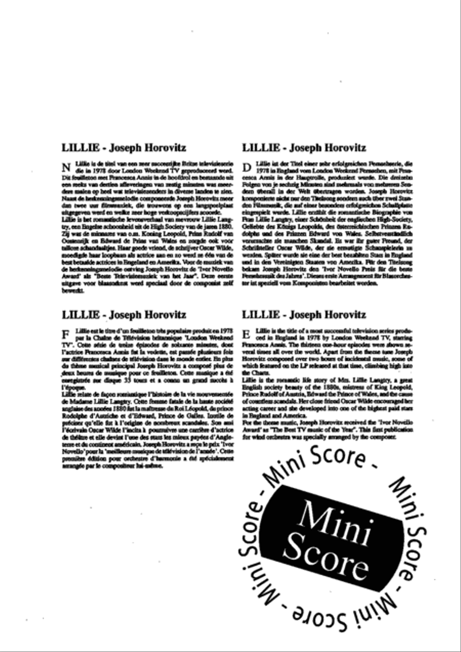 Lillie Theme Lillie Theme Concert Band scores gallery preview page 6