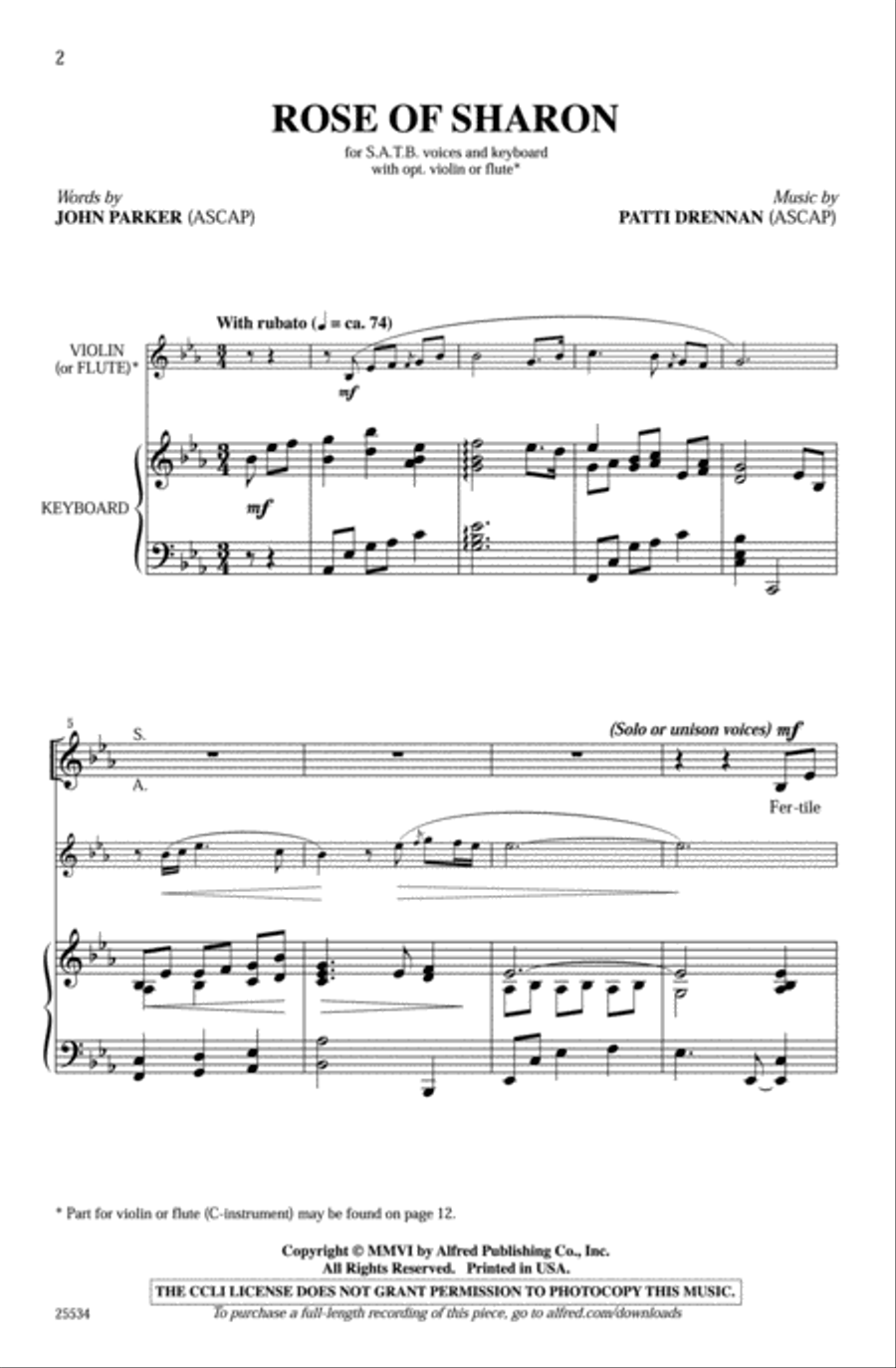 Rose of Sharon Rose of Sharon 4-Part scores gallery preview page 2