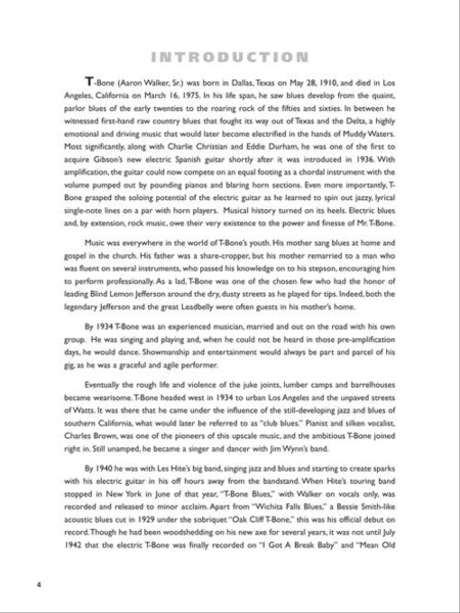 The T-Bone Walker Collection Electric Guitar scores gallery preview page 5