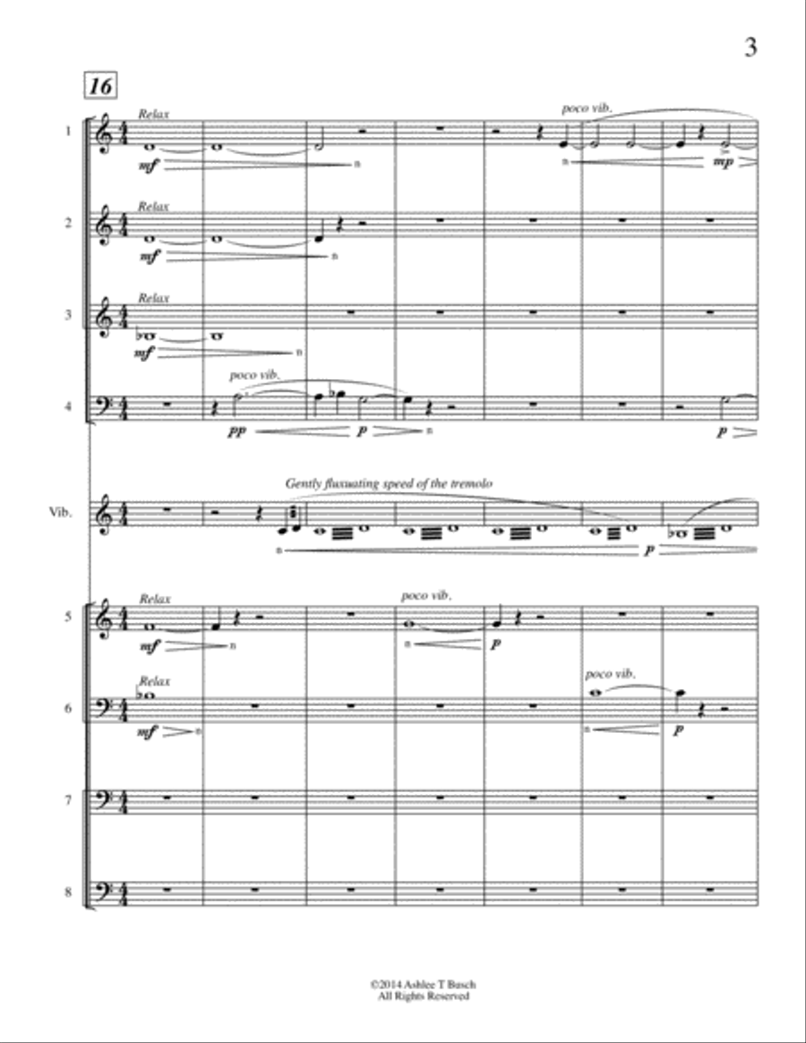 Morning (SCORE ONLY) Percussion Ensemble scores gallery preview page 6