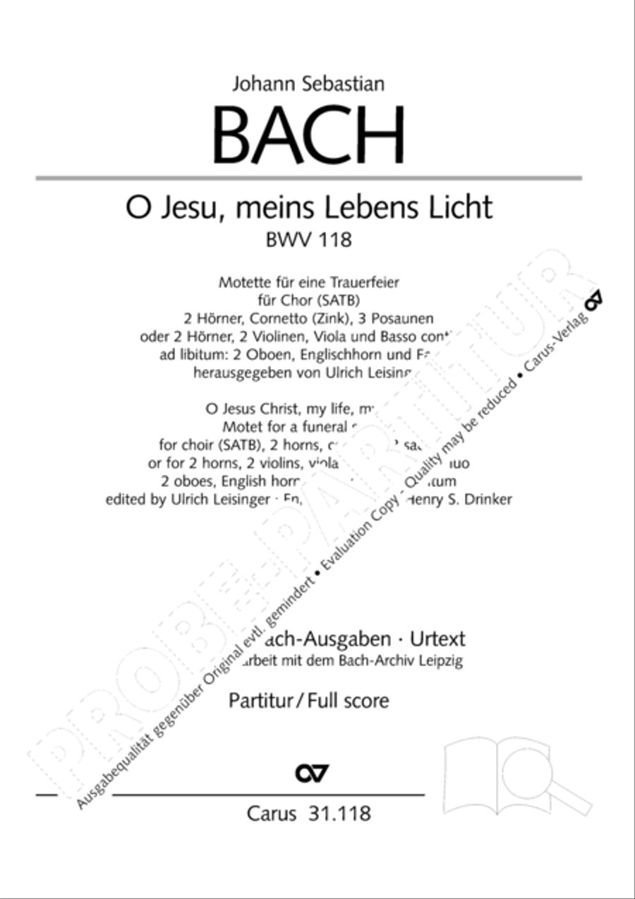 O Jesus Christ, my life, my light 4-Part scores gallery preview page 2