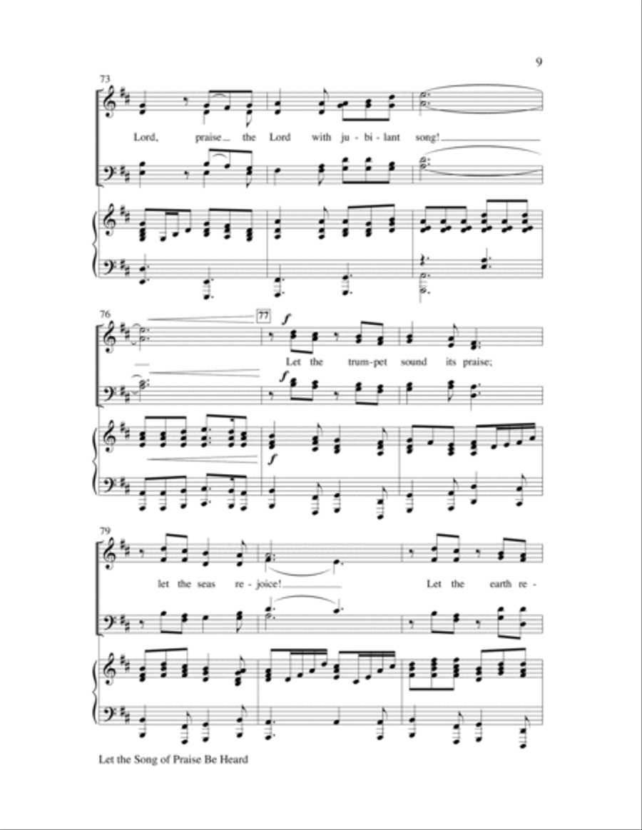 Let the Song of Praise Be Heard Choir scores gallery preview page 9