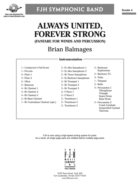 Always United, Forever Strong: Score