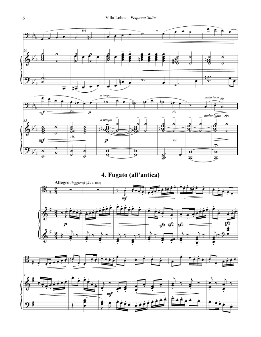 Pequena Suite for Trombone and Piano Piano scores gallery preview page 6