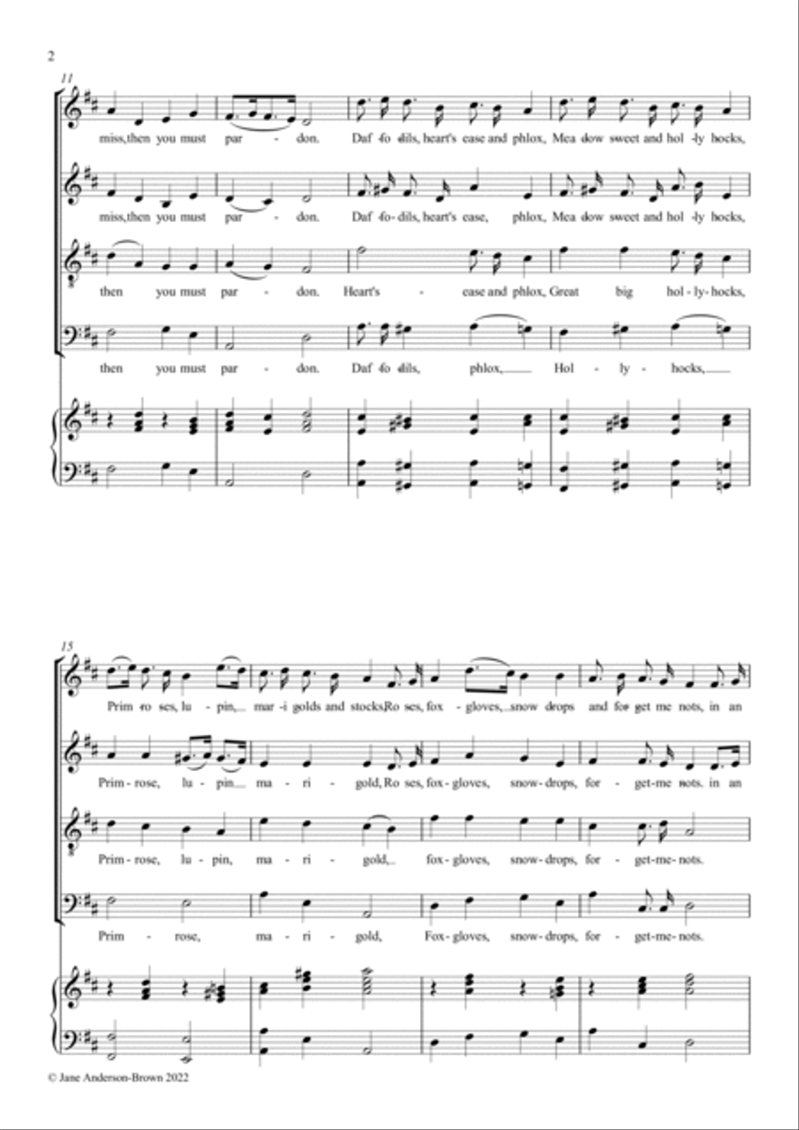 In an English Country Garden 4-Part scores gallery preview page 2