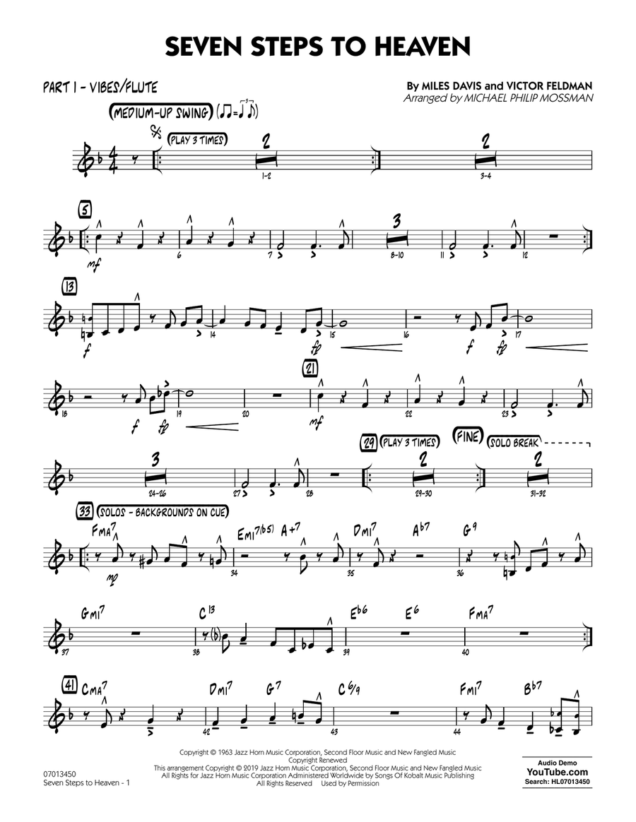 Seven Steps to Heaven (arr. Michael Philip Mossman) - Part 1 - Vibes/Flute