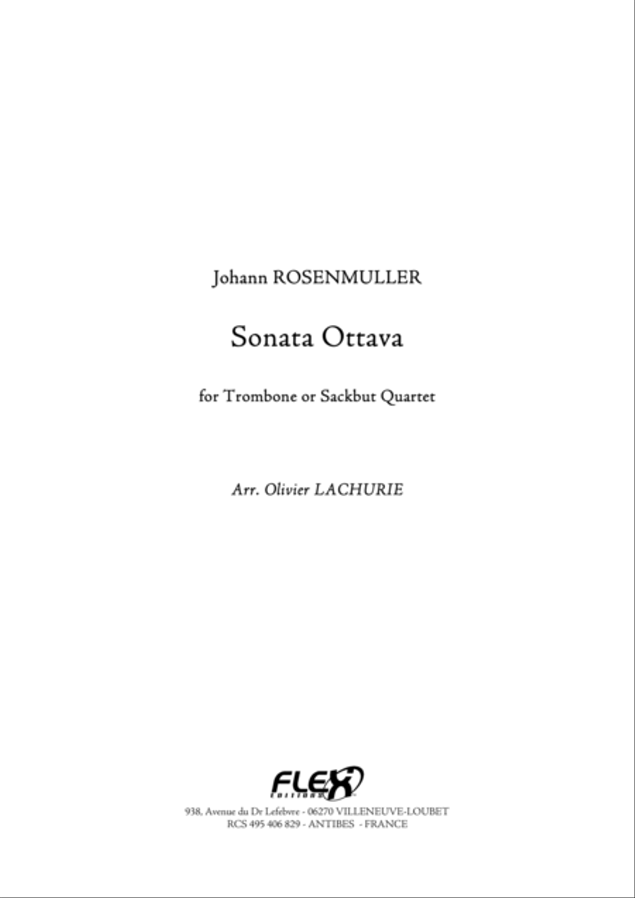 Sonata Ottava Trombone Quartet scores gallery preview page 1