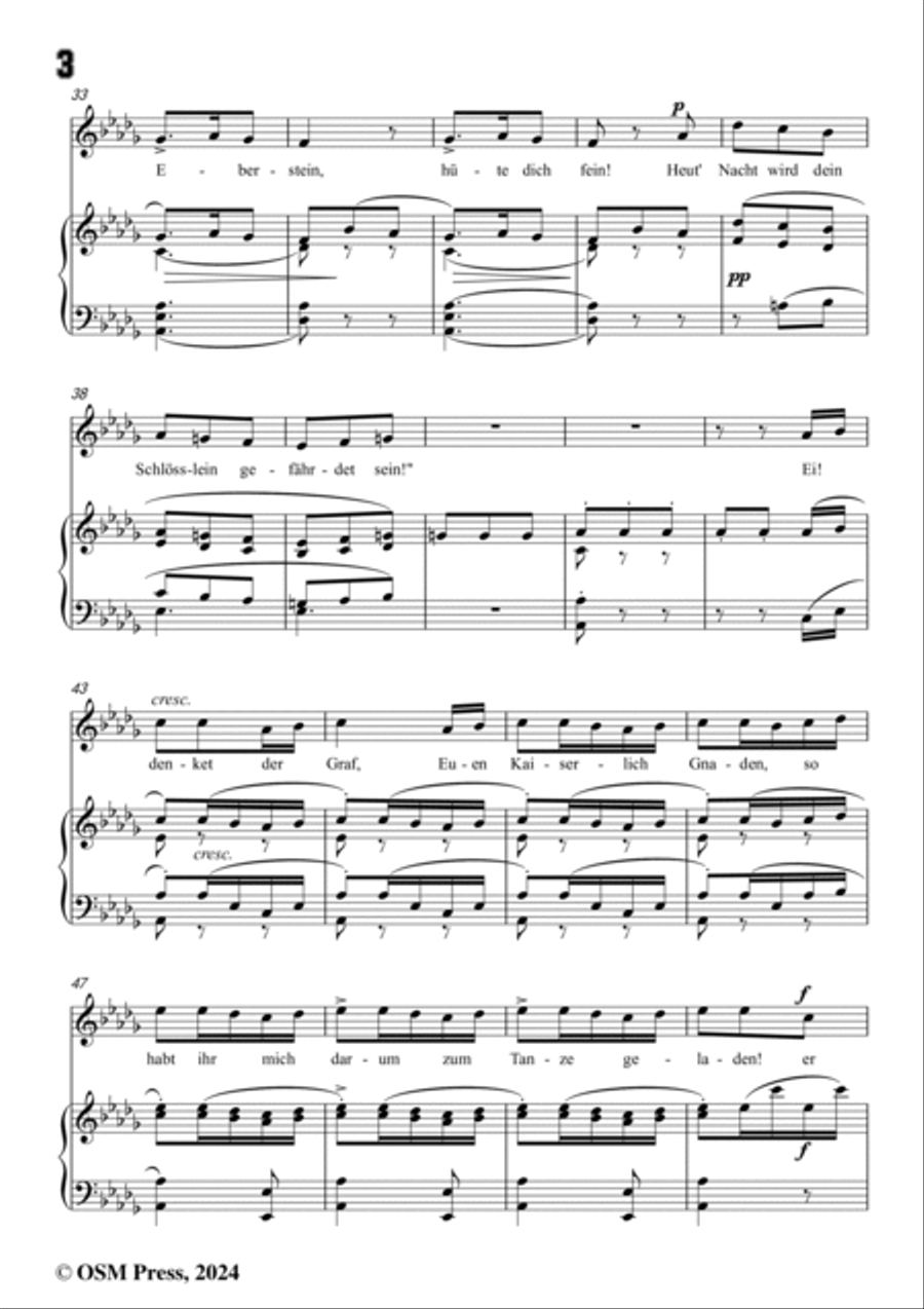 C. Loewe-Graf Eberstein(Zu Speier im Saale da hebt sich ein Klingen),in D flat Major Voice scores gallery preview page 4