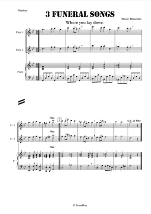 3 Funeral Songs for 2 Flutes in C and Piano Accompaniment