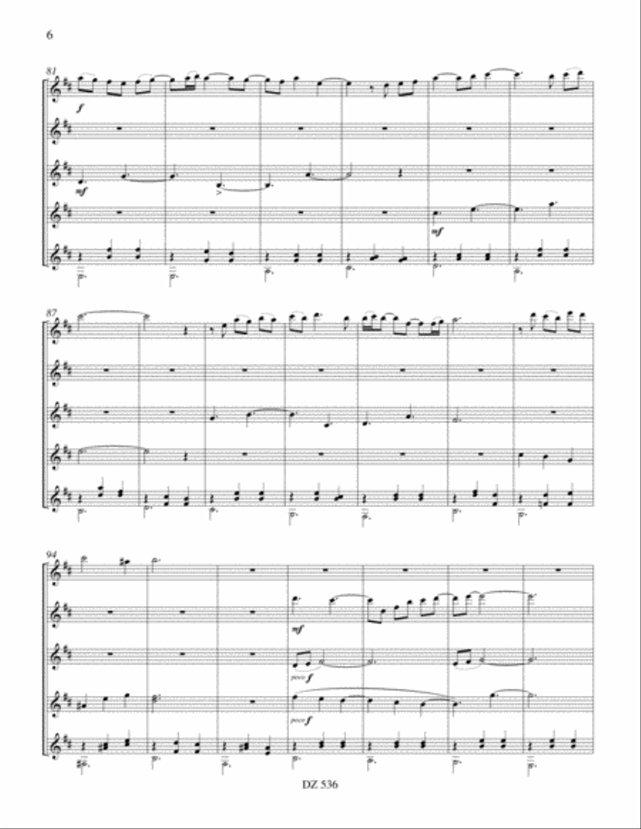 La valse à Dédé Guitar Ensemble scores gallery preview page 6