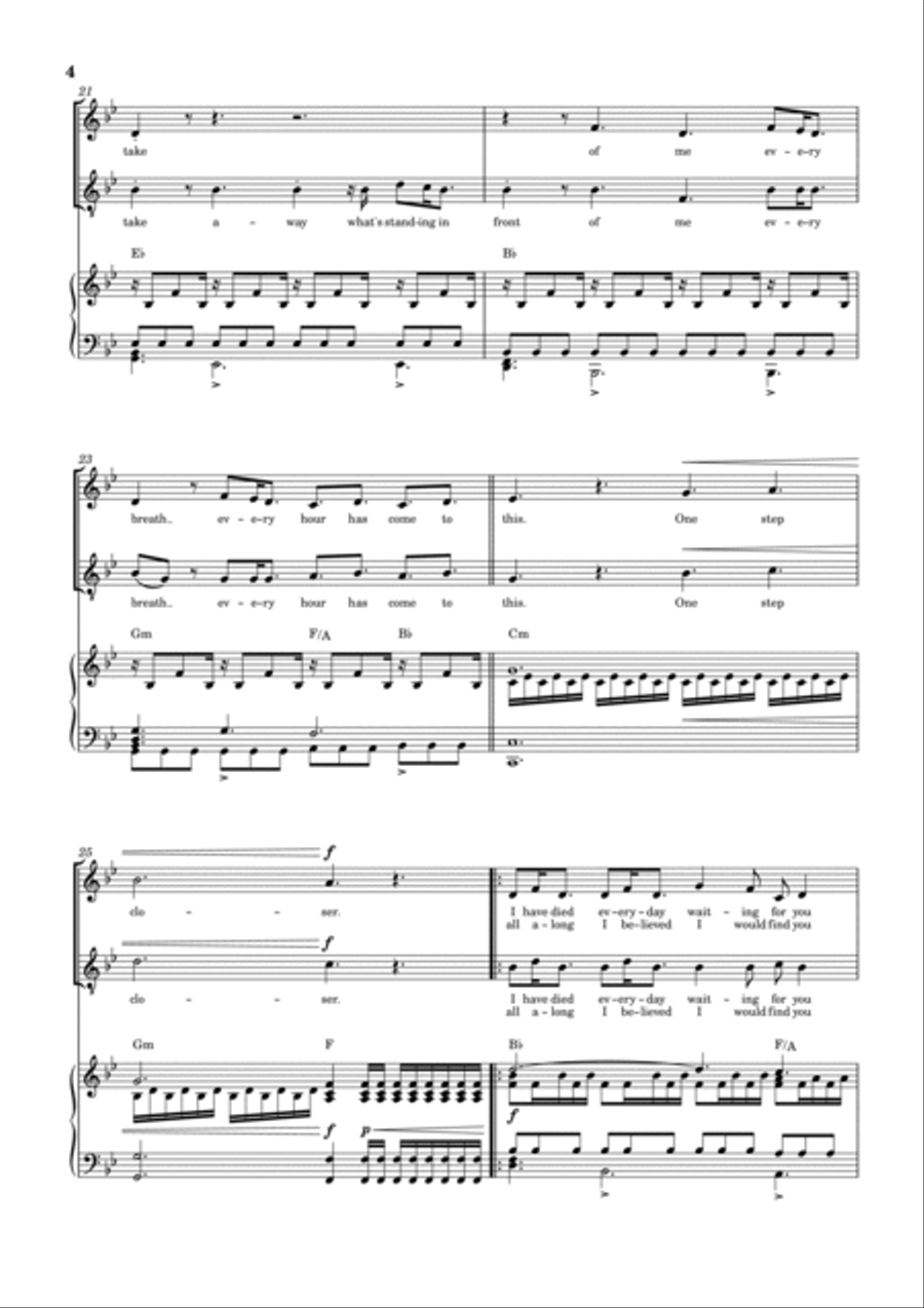 A Thousand Years 2-Part scores gallery preview page 4