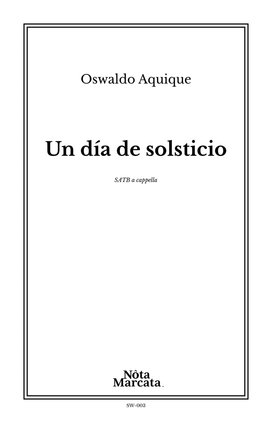 Un día de solsticio 4-Part scores gallery preview page 1