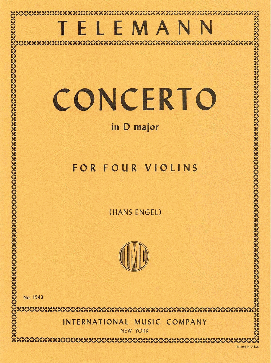 Concerto In D Major by Georg Philipp Telemann Violin - Sheet Music