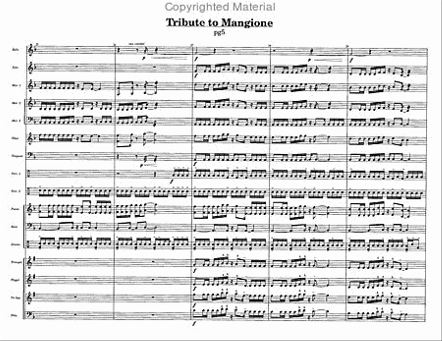 Tribute To Mangione Percussion Ensemble scores gallery preview page 3
