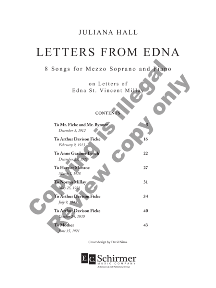 Letters from Edna Letters from Edna Mezzo-Soprano Voice scores gallery preview page 3