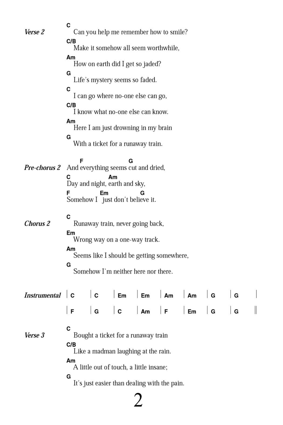 Runaway Train Runaway Train Guitar scores gallery preview page 2