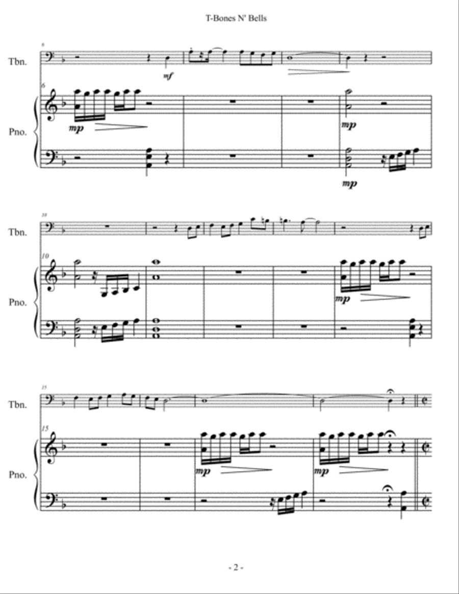 T-Bones N' Bells T-Bones N' Bells Piano scores gallery preview page 3
