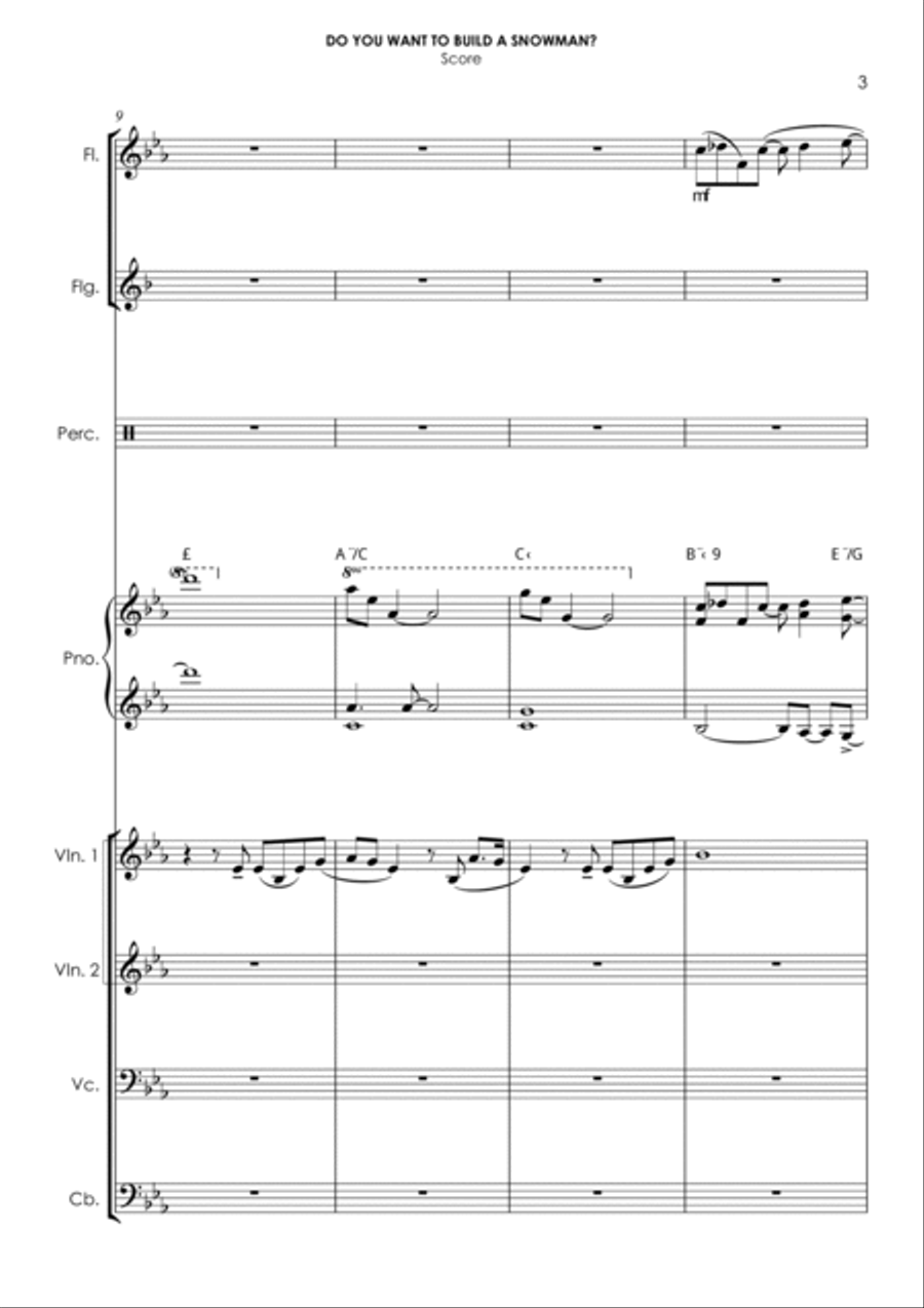 Do You Want To Build A Snowman? Flute scores gallery preview page 6
