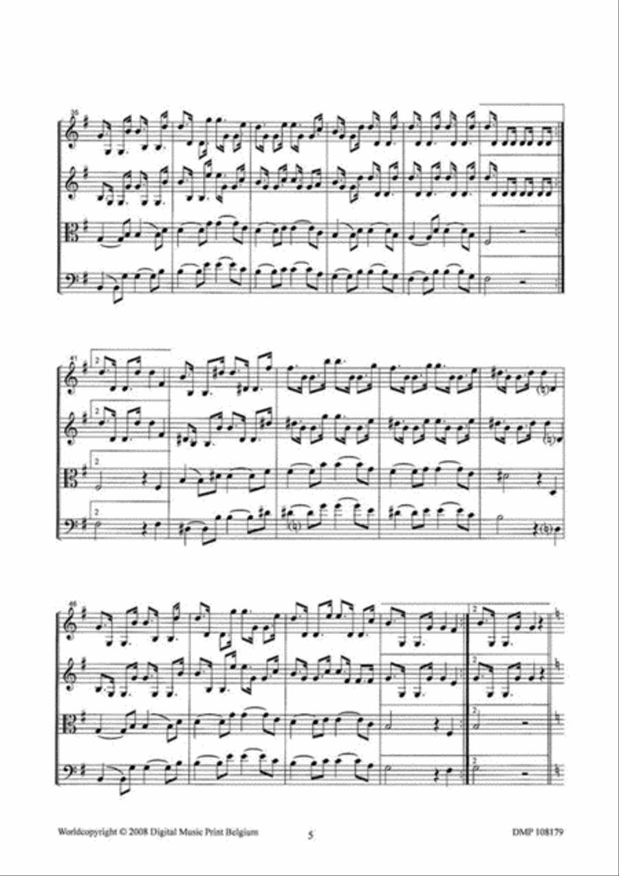 Wedding March Wedding March String Quartet scores gallery preview page 4