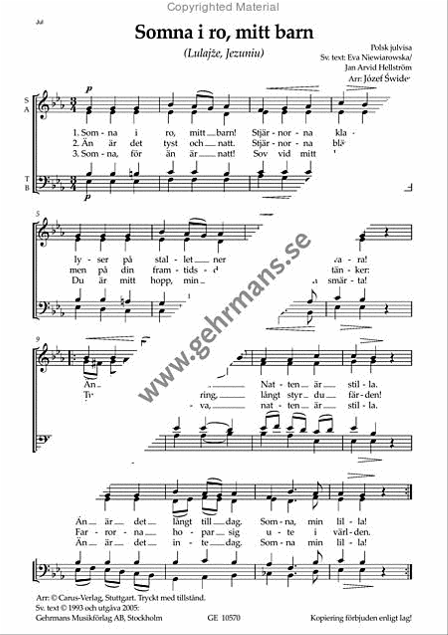 Polska julsanger 4-Part scores gallery preview page 2