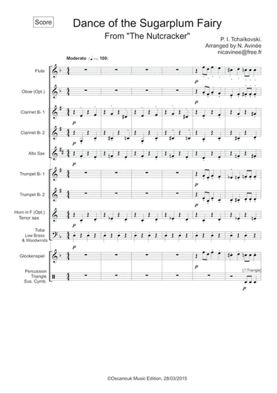 Dance of the sugarplum fairy Concert Band scores gallery preview page 2