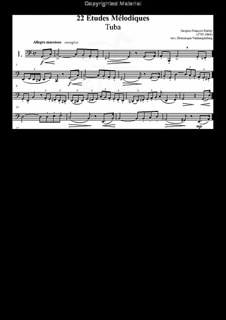 22 Etudes Melodiques Tuba scores gallery preview page 2