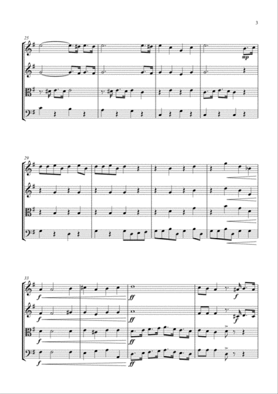 Alexander's Ragtime Band String Quartet scores gallery preview page 3