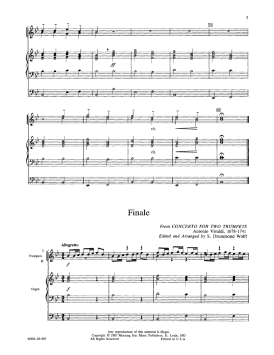Allegro and Finale Trumpet Duet scores gallery preview page 5